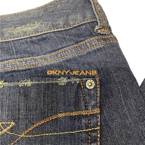 DKNY Rustic Distressed Plus Size Jeans Denim Pants Straight Leg Size 16R - Picture 5 of 5